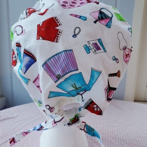 NWOT Glamour Girl Handmade Scrub Cap/Hat - Picture 3 of 3